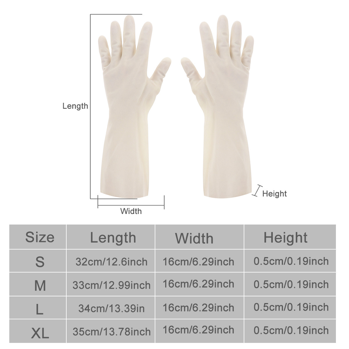 1Pair Waterproof Dishwashing G - Dish Glove Rubber recension och pris