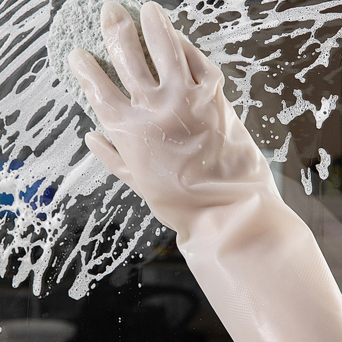 1Pair Waterproof Dishwashing G - Dish Glove Rubber recension och pris