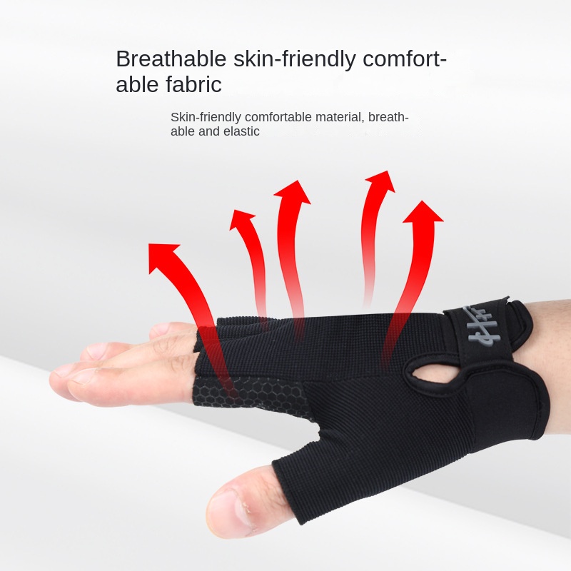 1 Pair Fishing Gloves Half Fin - Cycling Glove Padded recension och pris