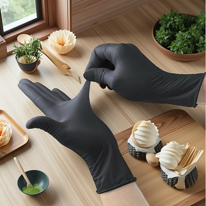 10/50/100PCS Black Disposable  - Nitrile Mechanic Glove recension och pris